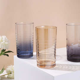 北欧现代简约双层加厚水晶玻璃杯酒店漱口杯创意高颜家用玻璃杯