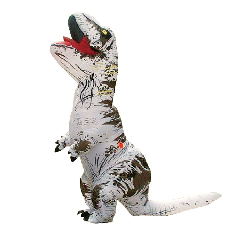Disfraz inflable de Tiranosaurio Rex para Halloween, disponible en stock, para niños, divertido disfraz de mascota de dinosaurio para juegos de rol
