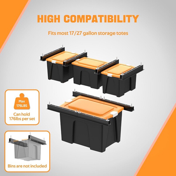 Garage ceiling storage box storage rack suspension shelf can adjust…