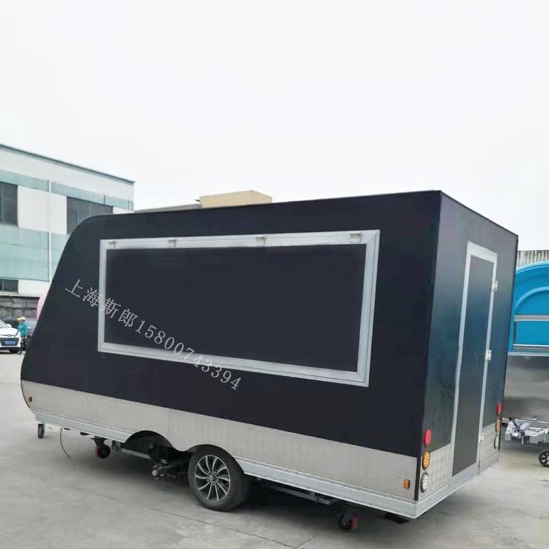 新款黑色方形露营房车 商业车 午餐可加热小吃车工厂批发保温