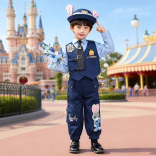 新款外贸疯狂动物城三件套公仔狐狸尼克兔子朱迪女生礼物警察服