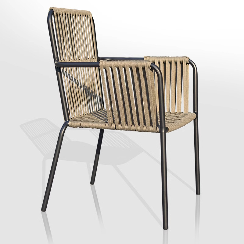 silla de caña al aire libre silla única silla pequeña patio al aire libre terraza impermeable al aire libre protección solar mesa y silla de caña doméstica