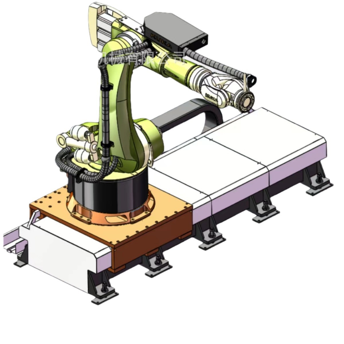 艾京工业致力 焊接机器人外部行走轴机器人附加轴 机器人地轨