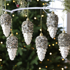 クリスマス装飾ペンダントシャンパンゴールド松ぼっくりプラスチックペンダントクリスマスツリー装飾クリスマスボール風鈴ペンダントボックス