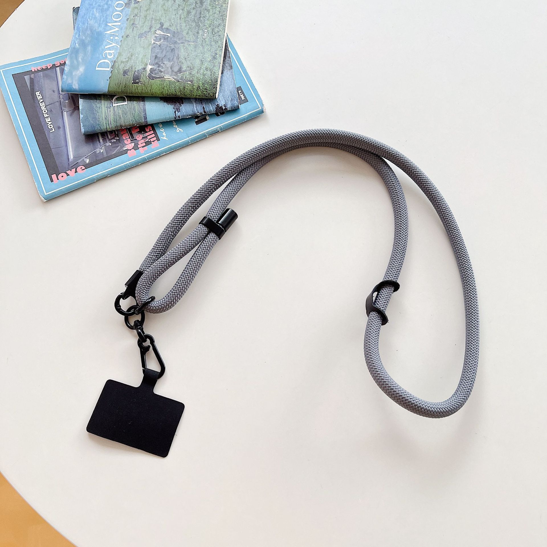 10mm caso de teléfono móvil universal ajustable longitud corta cuerda clip cuello colgante duradero correa de cinturón cadena al aire libre nylon