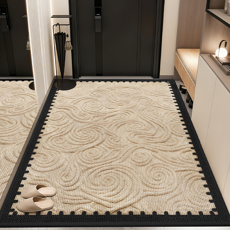 Alfombra de piso de entrada moderna, alfombra de piso anti-deslizante anti-sucio, alfombra de puerta de entrada doméstica limpiable