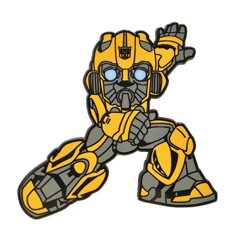 European and American Movie Robot Metal Badge, Bumblebee Enamel Brooch, Creative Backpack Accessory Pin European and American Movie Robot Metal Badge, Bumblebee Enamel Brooch, Creative Backpack Accessory Pin