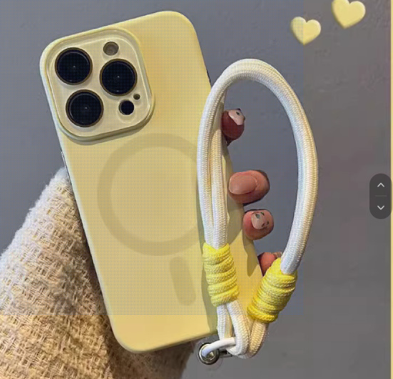 Ventana pequeña de color sólido simple succión magnética para iPhone 16ProMax funda para teléfono móvil 14 Apple 15 hombres y mujeres 13 todo incluido