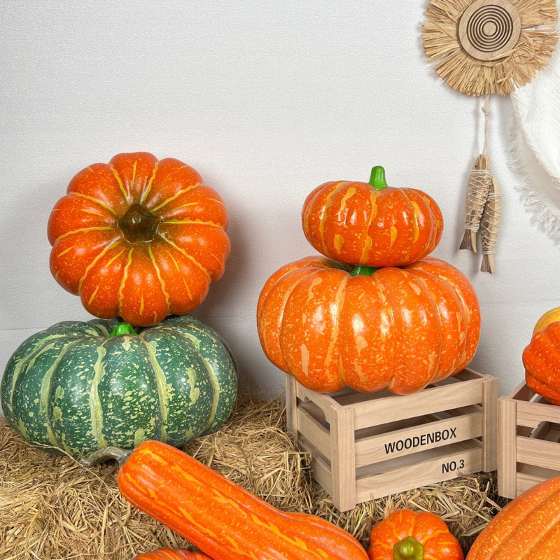 カボチャモデル収穫祭小道具農家ハロウィン装飾野菜ショッピングモールウィンドウ展示ホール装飾なし|undefined