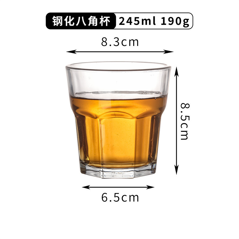 KTV bar copa de vino templado taza octogonal engrosada Fondo vaso de cerveza vaso de vino blanco taza de agua taza de té pequeña copa de vino