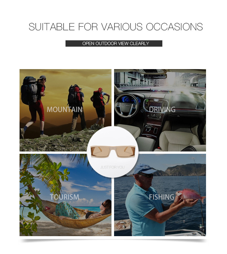 Personalised Small Box Sunglasses Punk Style Mercury Lens_voghion.com