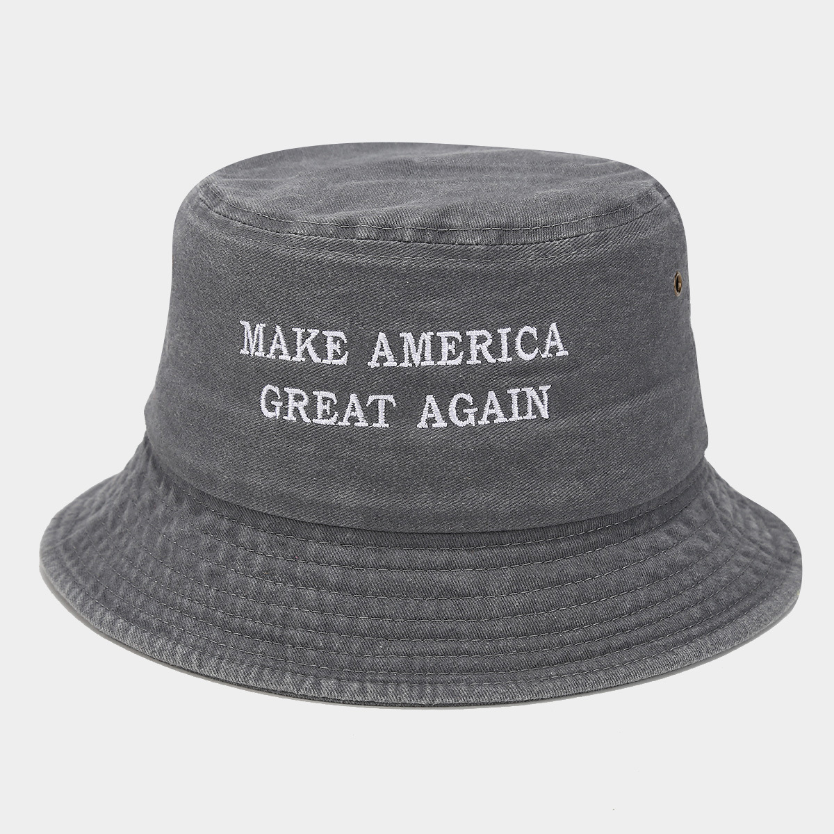 Hombres y mujeres americanos vintage pescador sombrero Amazon venta caliente alfabeto inglés lavado bordado sombrero de bañera sombrero de sol al aire libre