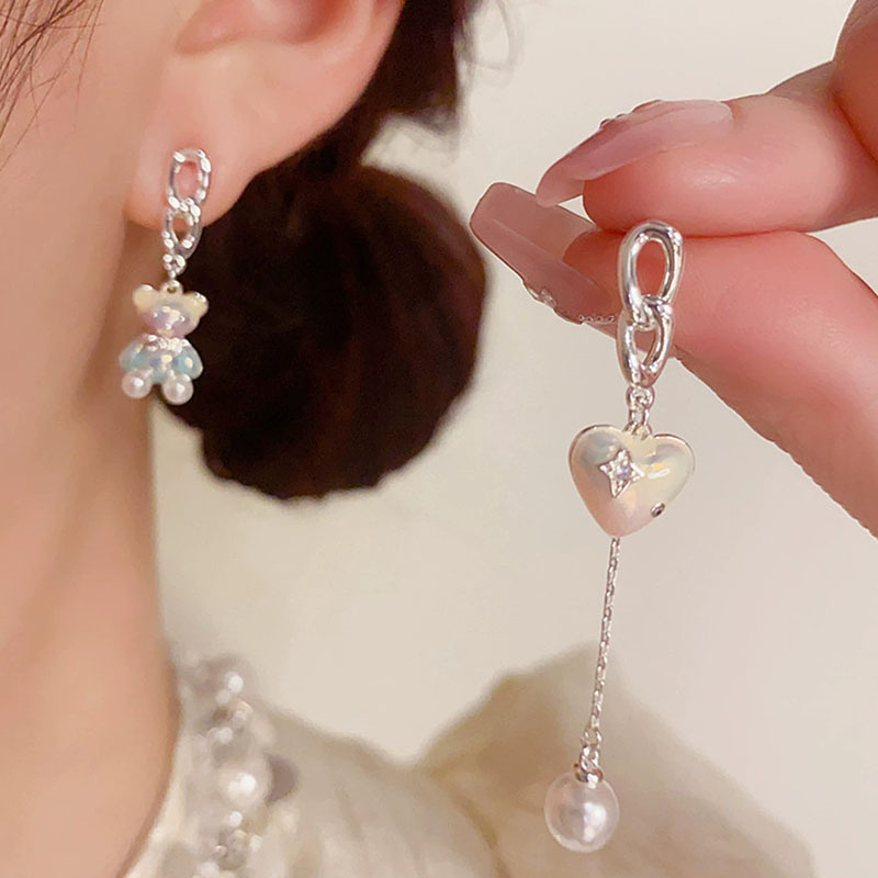 抖音热销闪钻珍珠耳环女轻奢小众高级感耳圈气质甜酷网红几何耳饰|undefined