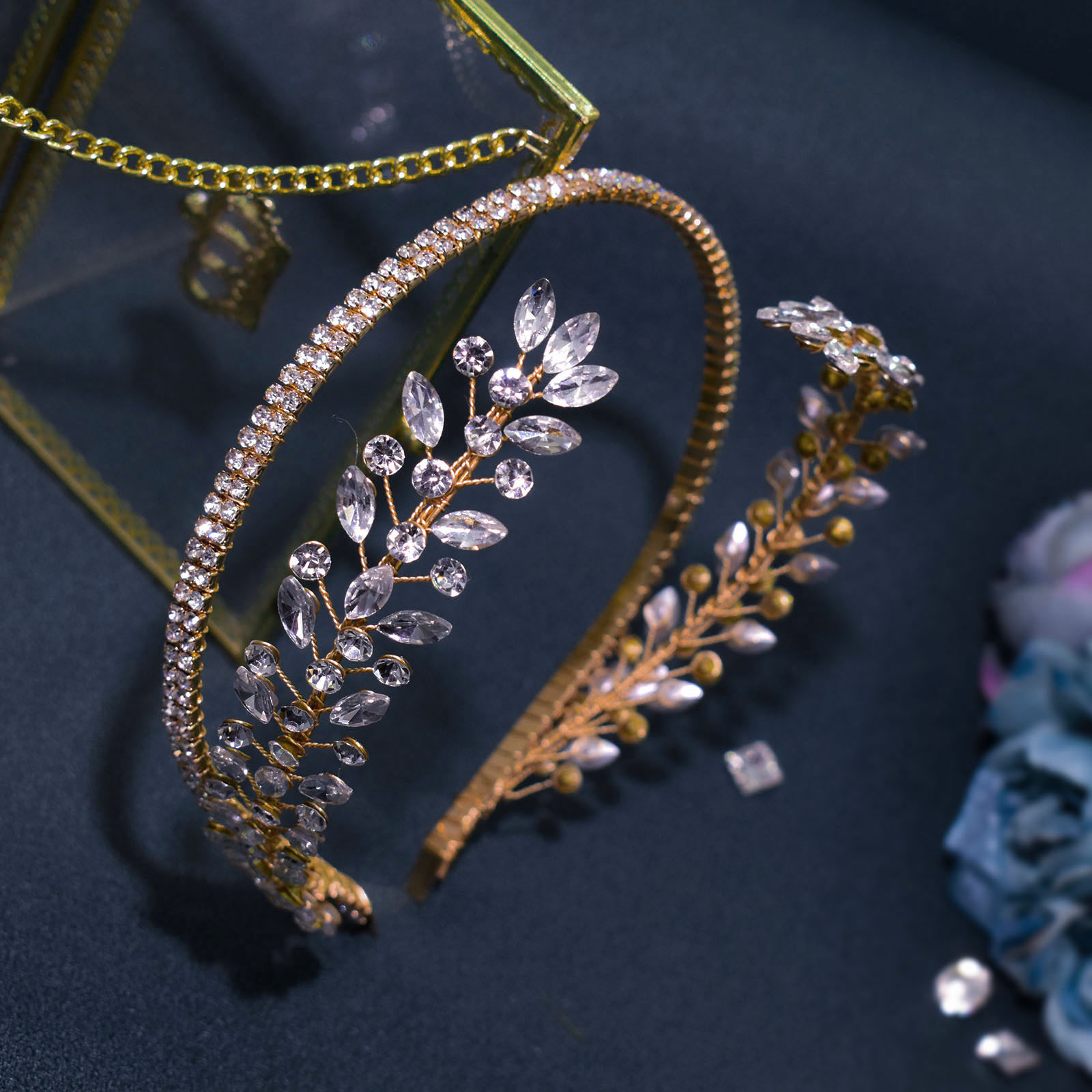 150g Weight Hair Band, Party Headpieces Hair Accessories Type 1 Piece Quantity Holiday, Wedding, Banquet Occasion Rhinestone Material Leaf Pattern Women's Gender Handmade Design Original Design Style Women's Original Design Leaf Rhinestone Handmade Hair Band Party Headpieces 7