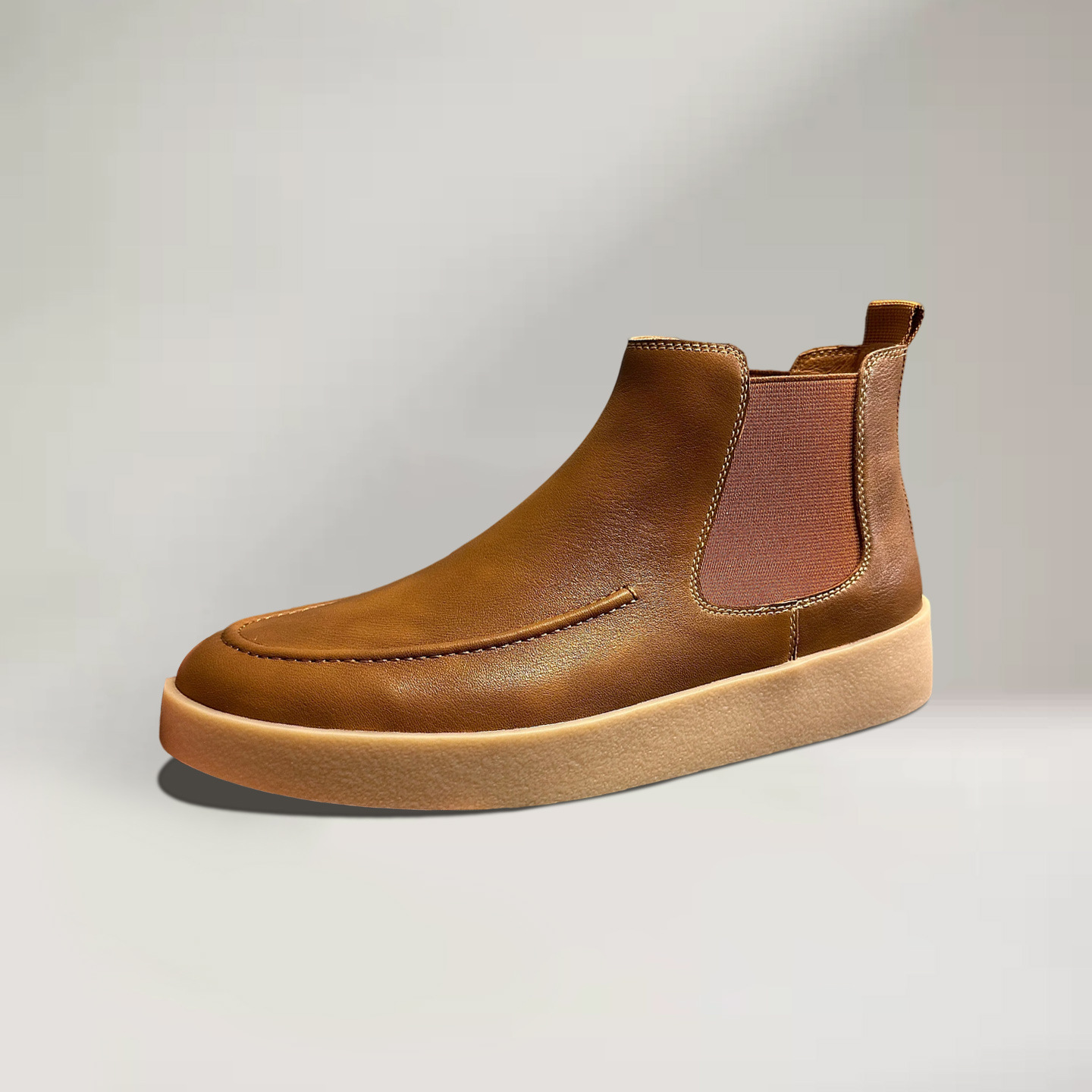 Trendy leather Chelsea boots for men, 2026 autumn collection, high-top, outdoor, soft-soled, comfortable, casual, and retro Martin boots