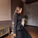2025 Europe and America Amazon cross-border foreign trade women's temperament v-neck single-breasted fashion long sleeve pleated skirt suit