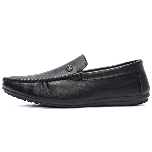 Men's Summer Trendy Driving Shoes, Casual Korean Style Lazy Shoes, Soft Face and Soft Sole Leather Shoes, Fashionable and Versatile Men's Shoes