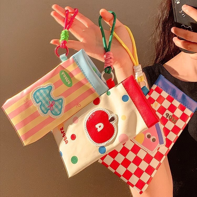 Original Cute Ins Style Dopamine Neck-Hanging Glasses Storage Bag Portable New Sunglasses Pouch Myopia Pouch