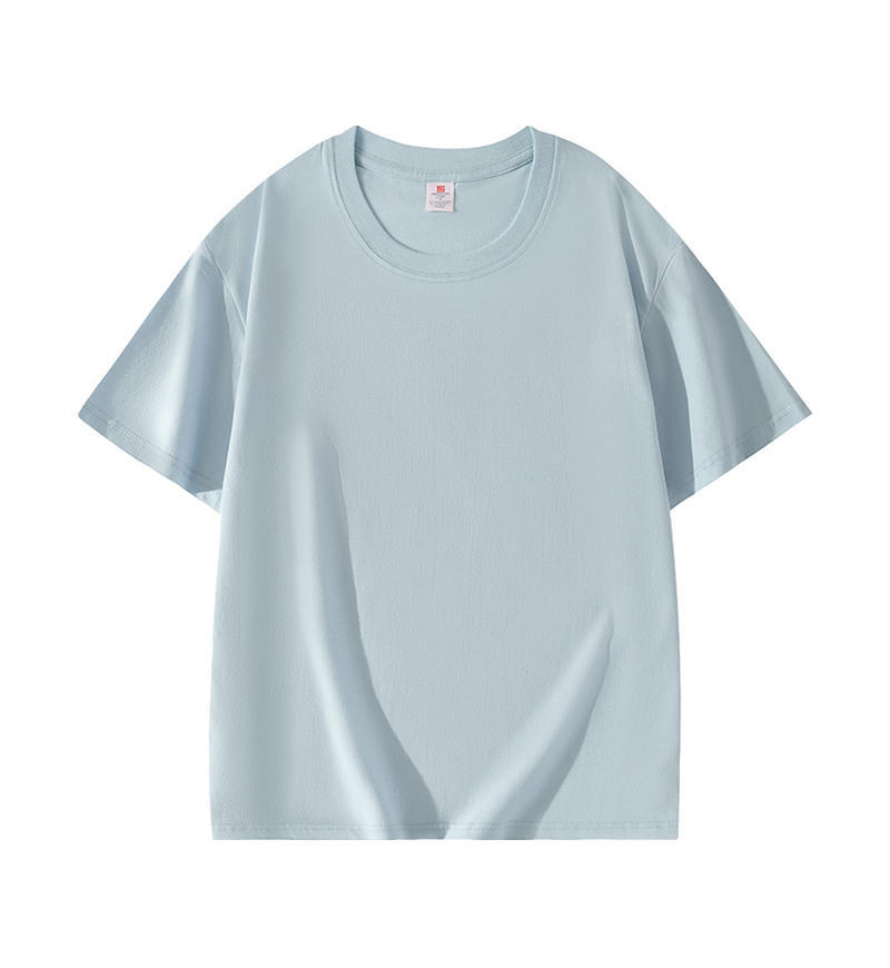 220g de peso pesado, ropa de trabajo de grupo sin deformación, camisa cultural, camisa publicitaria, camiseta personalizada de algodón de manga corta, logotipo impreso