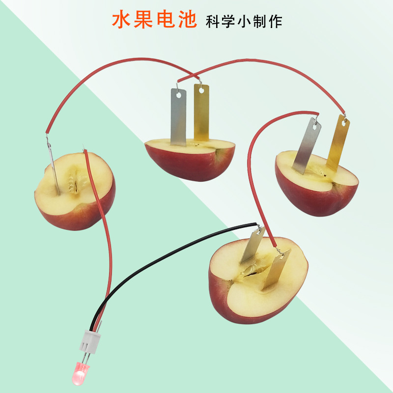 Fruit Battery Science Experiment Fruit Power Generation Experiment Apple Potato Power Generation Physics Small DIY Experimental Equipment Fruit Battery Science Experiment Fruit Power Generation Experiment Apple Potato Power Generation Physics Small DIY Experimental Equipment