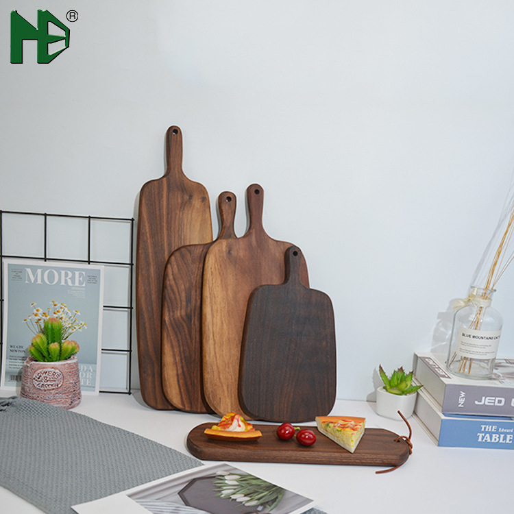 黑胡桃木披萨盘木质托盘水果盘面包蛋糕盘茶盘多规格可批发