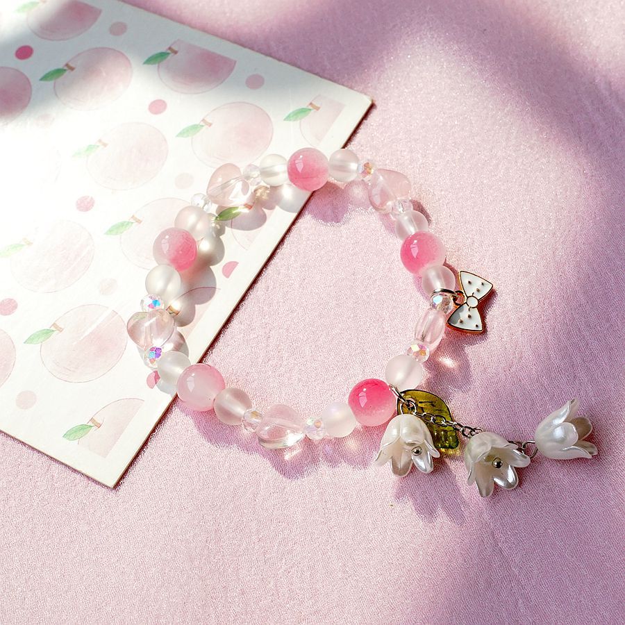 Simple Style Heart Shape Flower Alloy Beaded Bracelets