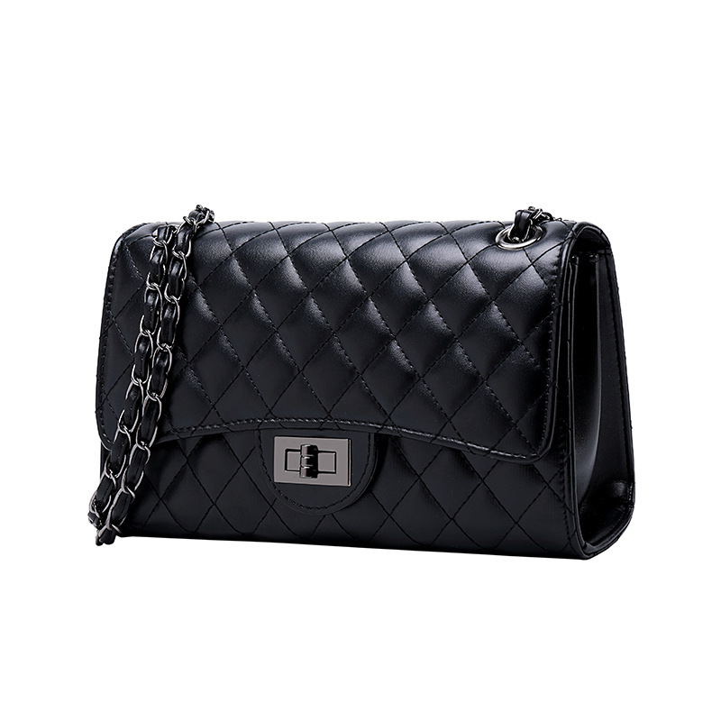 스몰 사이즈 총 컬러 스트링 가죽 블랙 (긴 24CM)