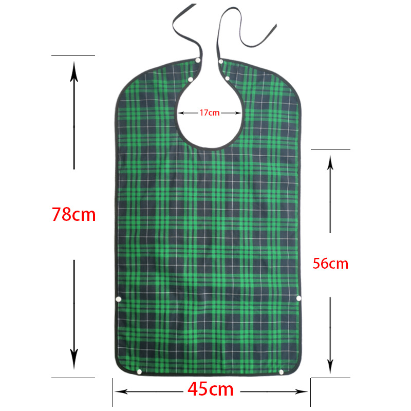 Fabricante de suministro transfronterizo adulto anciano babero para ancianos comiendo delantal para el cuidado