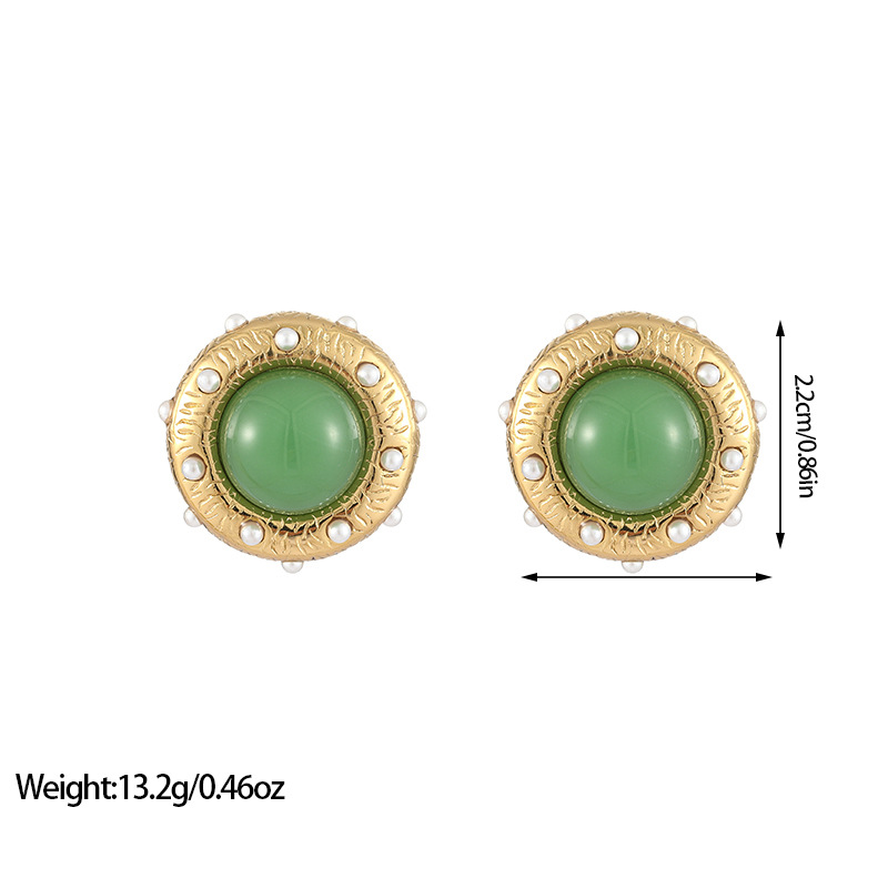 All Seasons Season 1 Pair Retro Commute Geometric Plating Titanium Steel Ear Studs