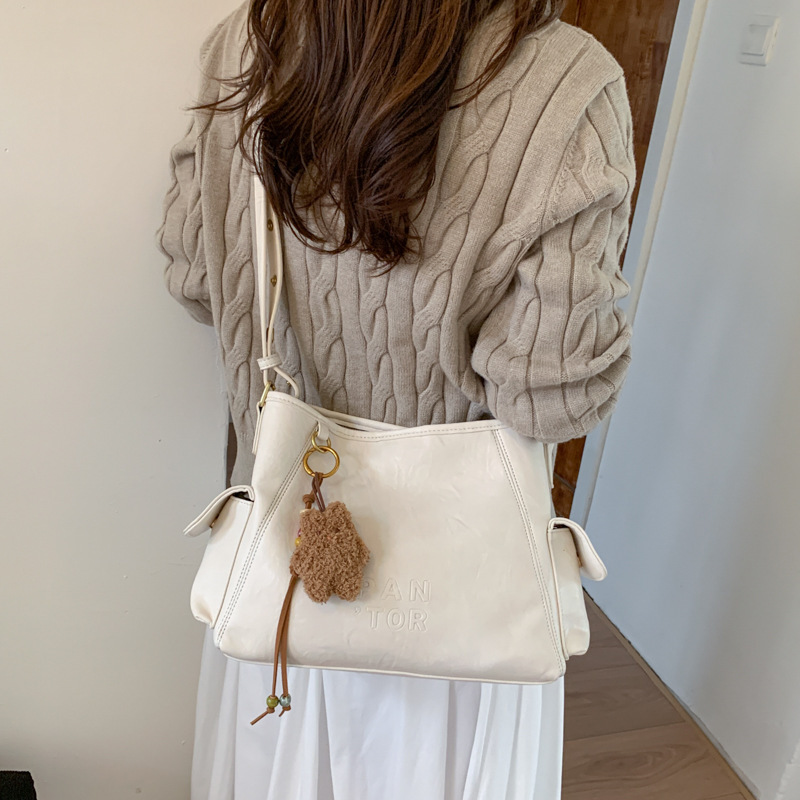 上班通勤多口袋包包女2025新款小众高级感时尚百搭单肩腋下托特包|undefined