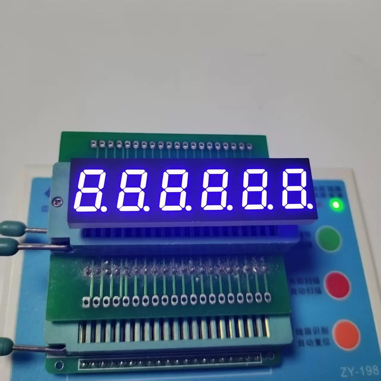 厂家直供高亮蓝光6位LED数码管 0.4英寸6位仪表仪器数码管 4061AB
