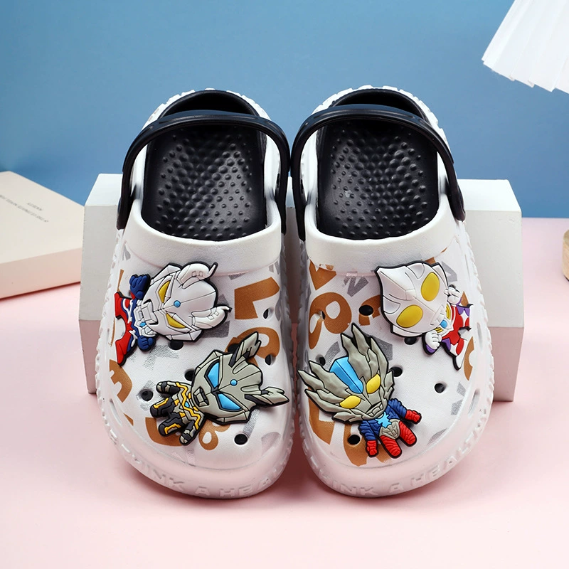 Детские сабо для мальчиков, летние домашние 2025 мягкая подошва нескользящие новые стильные тапочки для мальчиков пляжная обувь.