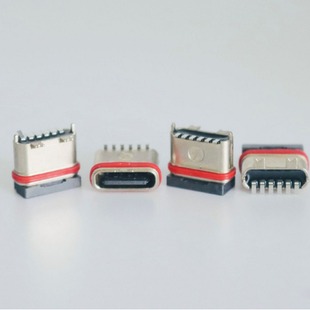 Type-C 6Pin Waterproof Vertical Sticker Female Base 7.15 Style Tongue Exposed Ipx7 Level