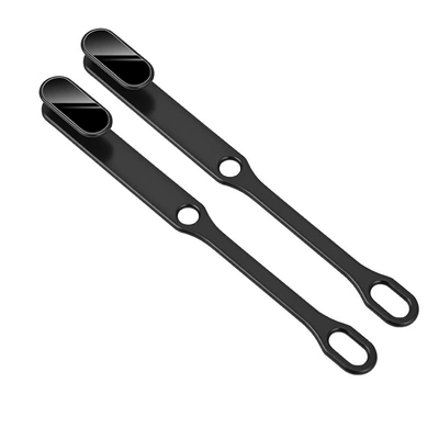 Car Seat Belt Fastener, Elastic Clip, Seat Belt Buckle, Seat Belt Limiter, Fixed Adjustment Limiter (Other Automotive Interior Supplies) - 687-black-two-pack