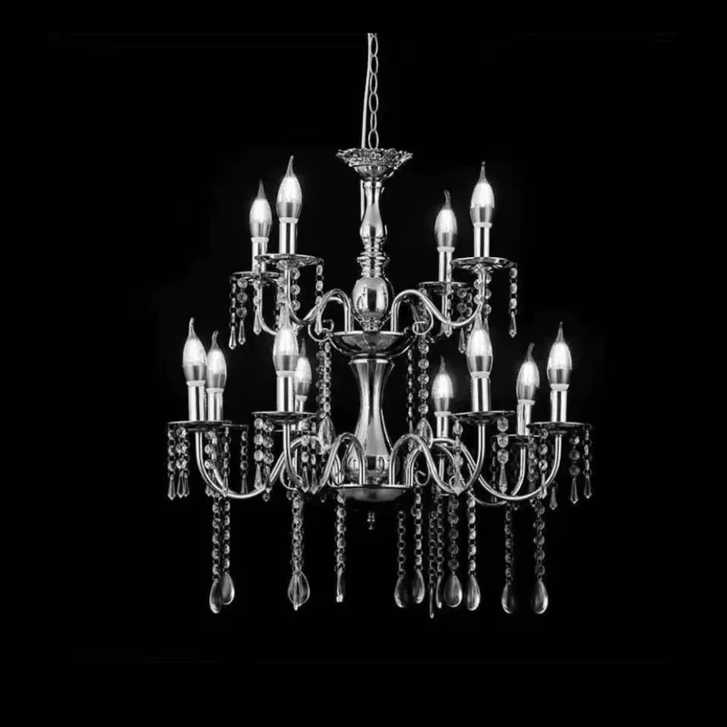 Silver ceiling lamp, diameter 0.65mm, 0.65m, 0.60m