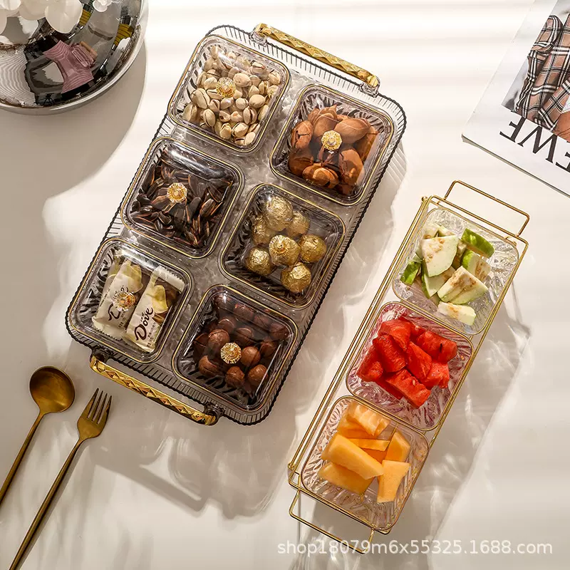 金架零食糖果点心坚果小吃碟巧克力轻奢零食盘厂家急采备货直销