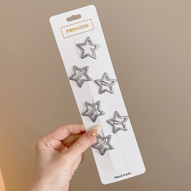 Lindo pentagrama estrella horquilla femenina lado Bangs BB clip horquilla para niños dopamina accesorios para el cabello pequeño clip tocado