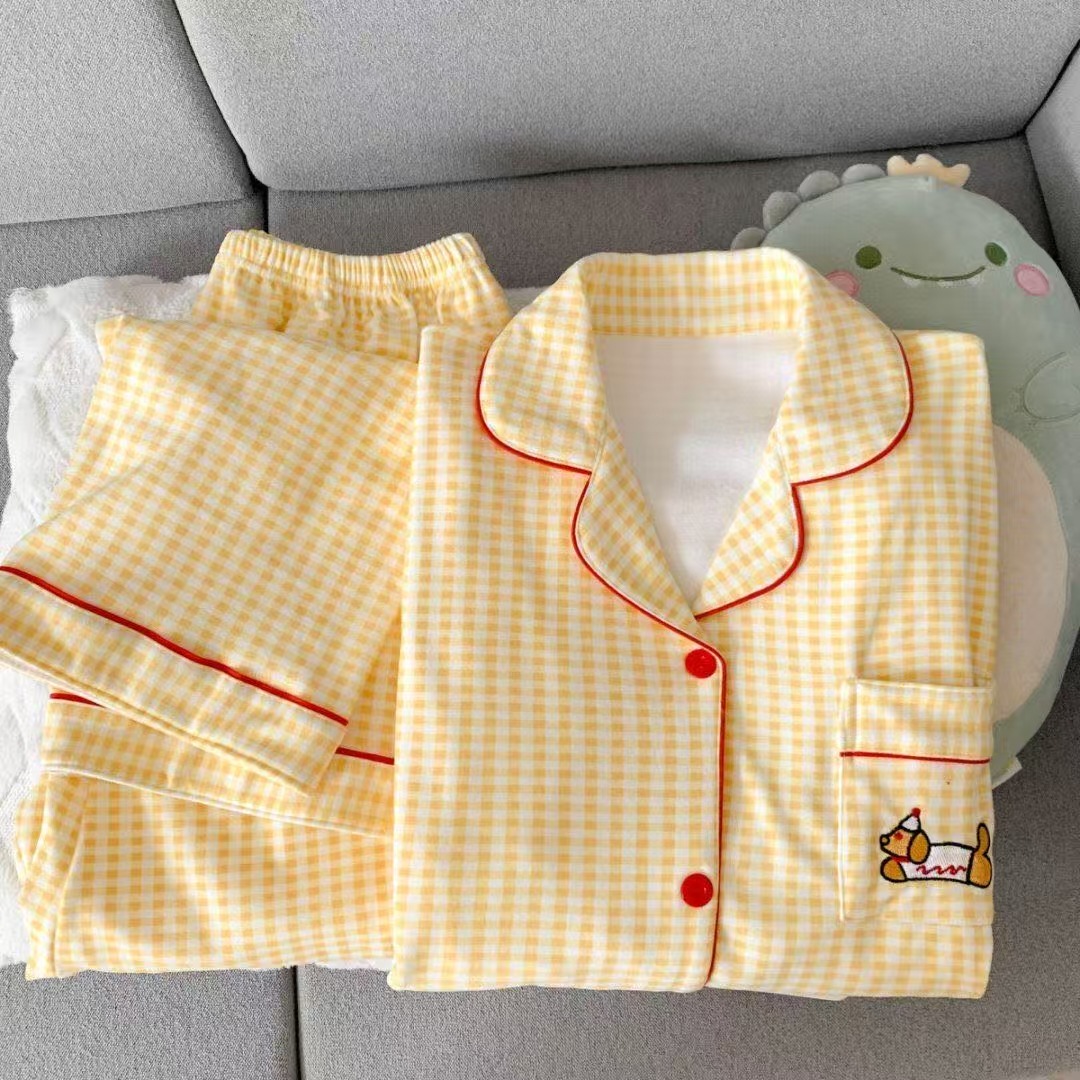 120G nubes de algodón pijama para el hogar doble largo dos piezas conjunto entidad mayorista sudeste asiático TK pedidos de comercio exterior transfronterizo