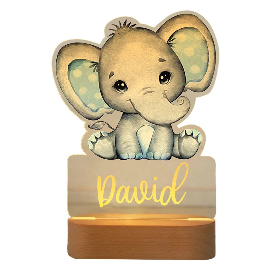 Transfronterizo DIY regalo creativo lindo animal de acrílico luz de la noche decoración de la cabecera del dormitorio de los niños regalo de cumpleaños