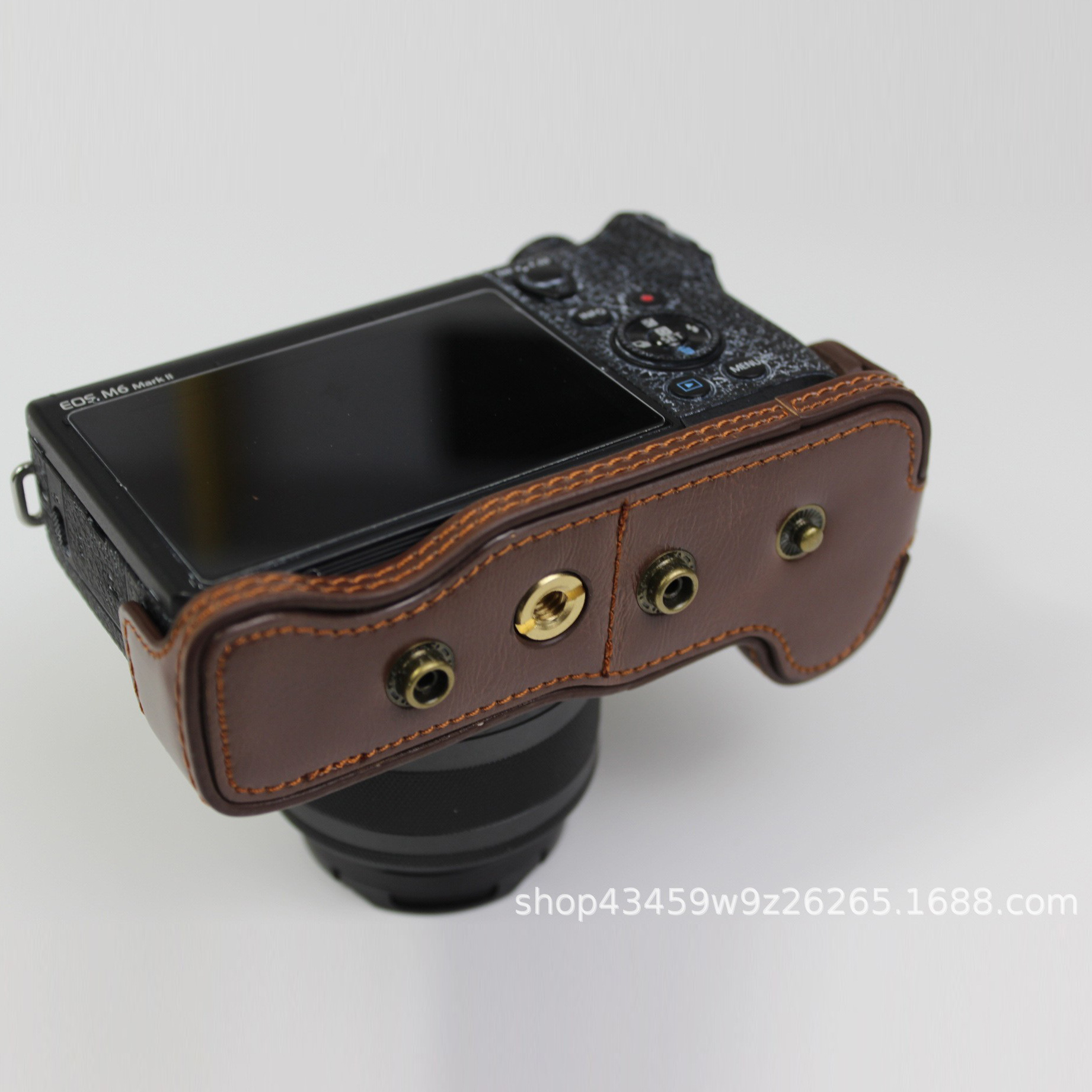 (2개) 캐논 EOSM6II 2 세대 카메라 가방 보호 커버 카메라베이스 하프 숄더 렌즈 커버 가방 액세서리 가방
