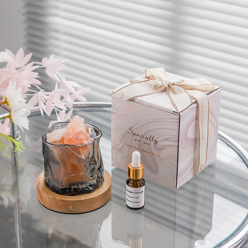 Charging lamp base essential oil diffuser stone household indoor long-lasting flameless aromatherapy crystal stone decorative bedroom fragrance