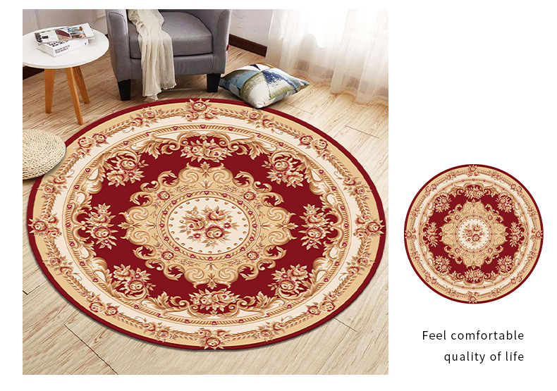 圆形地毯,复古地垫,吊篮脚垫,卧室地毯,客厅地毯