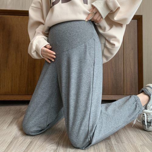  New Maternity Pants Spring and Autumn Outer Casual Pants Winter Plush Velvet Warm Large Size Adjustable Legs