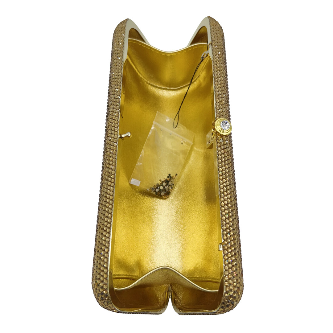 Bolsa de cristal personalizada nombre de bendición hecha a mano bolsas de cena de diamantes bolsas de mano de diamantes