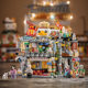 Lizhi LOZ Small Particle Building Blocks Gourmet City Village 1292 Creative Trendy Gift Street View Toy Building Model