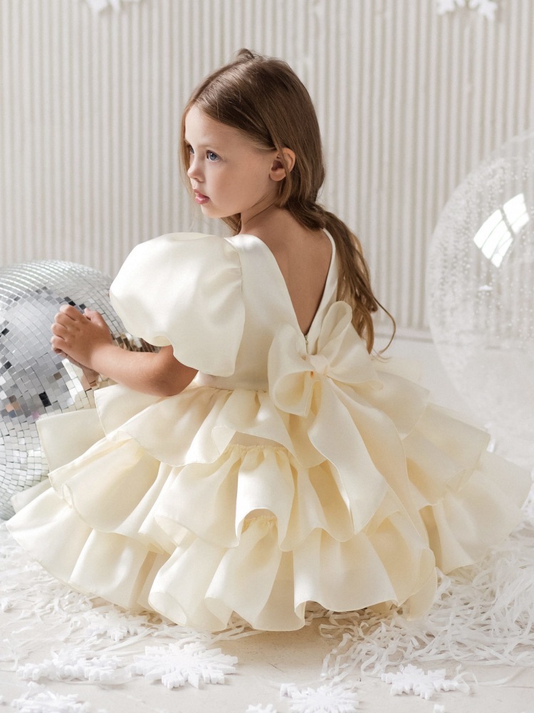 Abito da cerimonia bambina floreale con fiocco stile principessa_voghion.com
