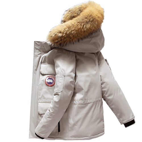 Cross-border men's down jacket, men's workwear, thickened, trendy for young people, casual winter unisex couple’s warm coat, fashionable.
