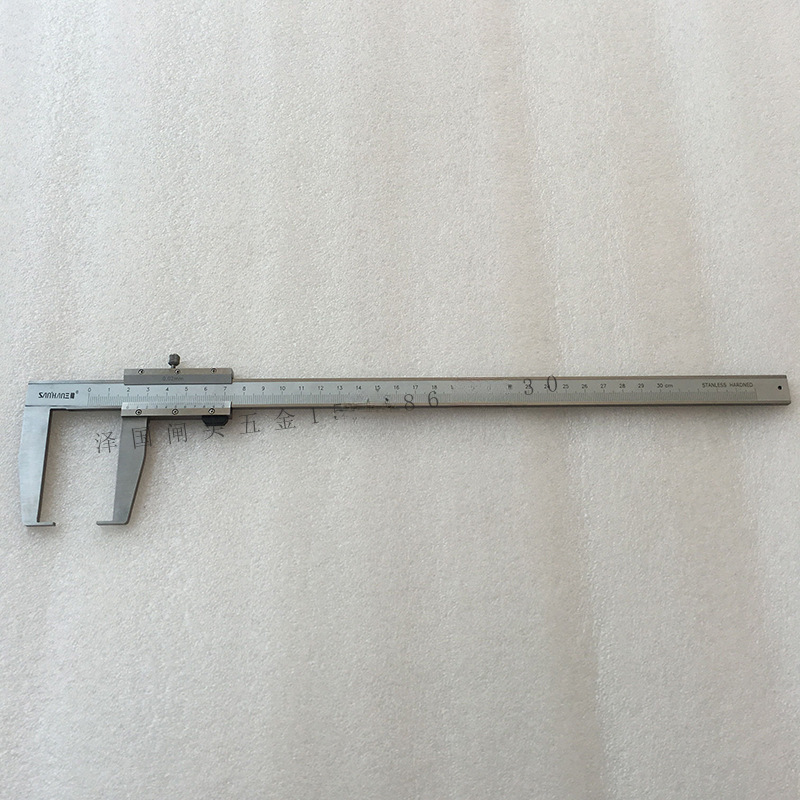 外沟槽游标卡尺0-150/200/300mm扁头圆柱外钩韩国三韩
