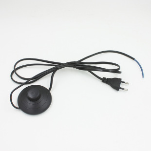 manufacturer Supply 317 Switch Power Cord Round Plug Flat Lamp Holder 1.8m Cord Black White Salt Lamp Cord