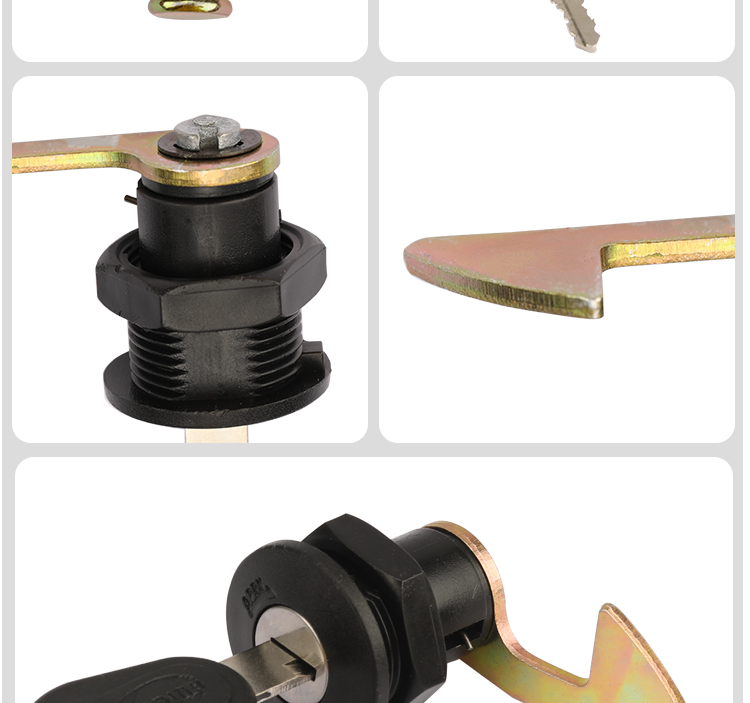 Electric car trunk lock universal battery car tail box lock motorcycle toolbox by box lock cylinder fixing buckle accessories